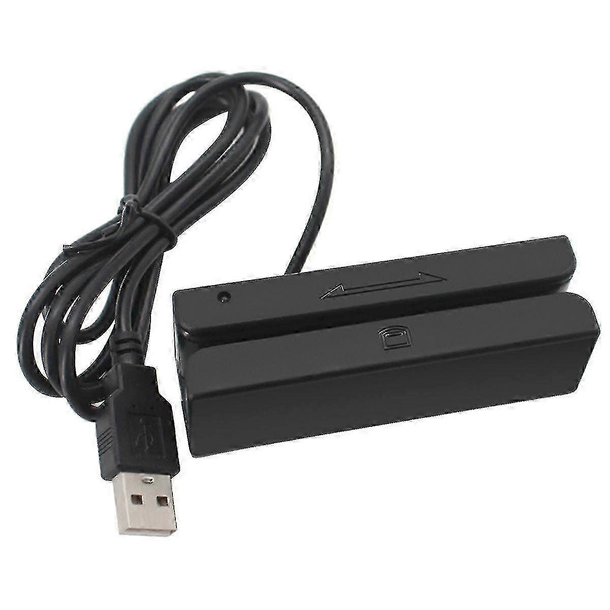 Lettore di schede a banda magnetica USB Mini Swiper a 3 tracce per scanner di schede magnetiche portatile per PC / laptop