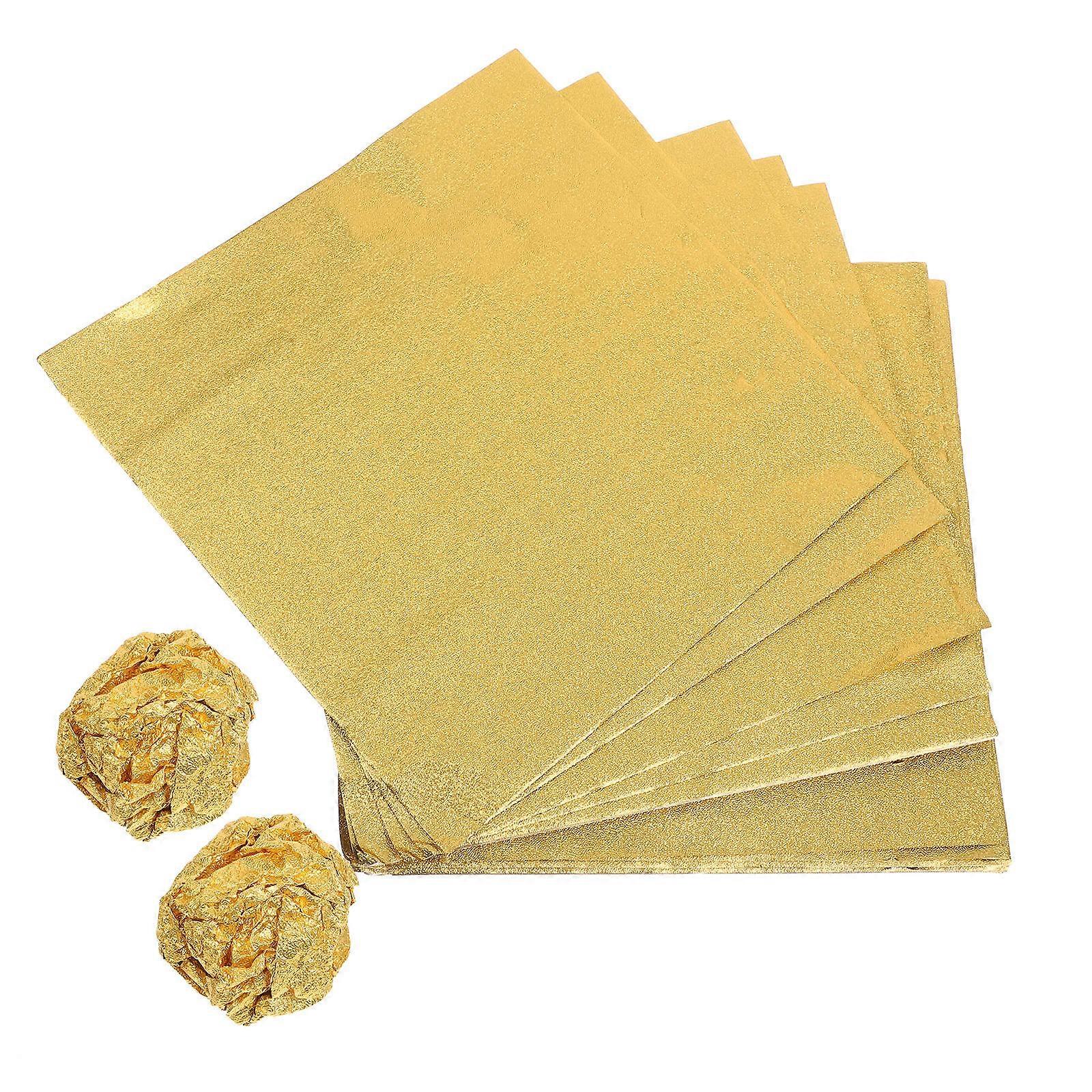 200pcs Gold Foil Wrappers for , Square Aluminium Foil Paper for Homemade Sweets, DIY Wrapping, Gift Packaging, 7.8" x 7.8"