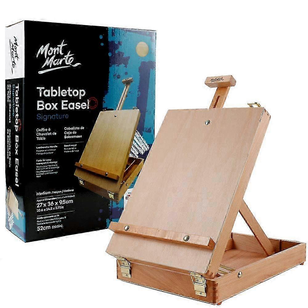 2025 Adjustable easel wooden table easel suitcase easel, portable painting easel, easel with storage space for brushes, paints and drawing utensils