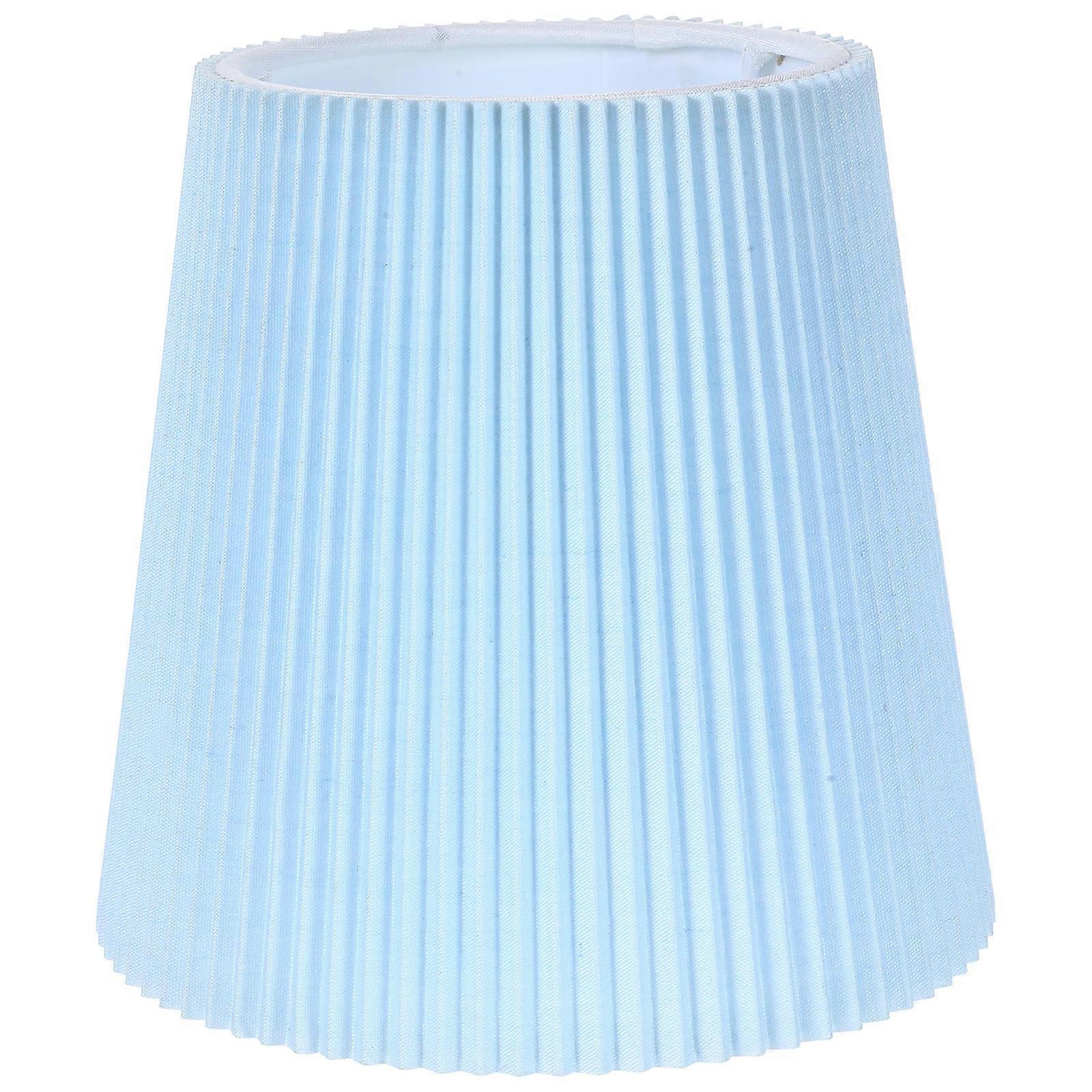 交換用ランプシェードテーブルランプカバー照明器具アクセサリーブルー13.50X13.00X9.50CM布の部屋1パック