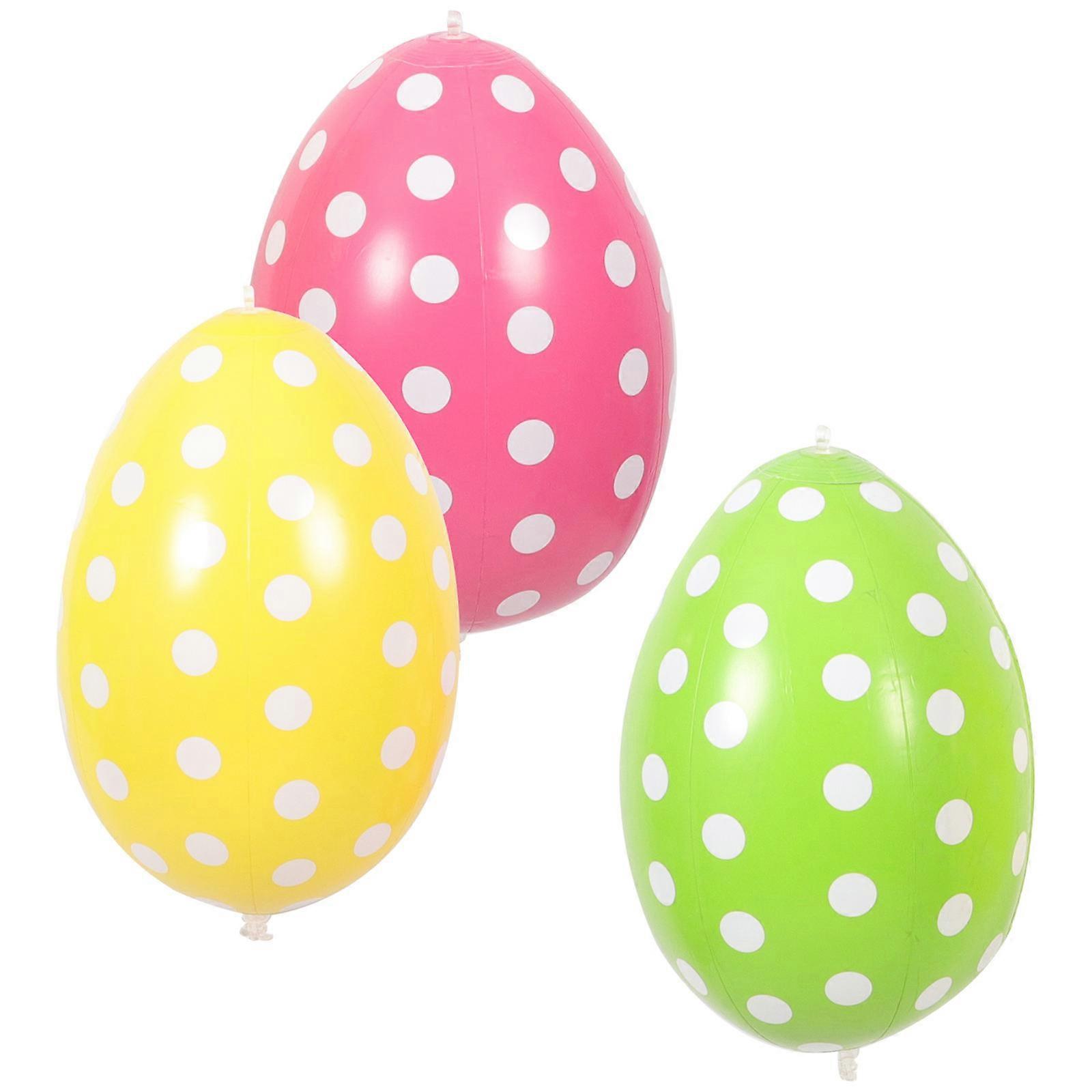 Inflatable Egg Balloons Large Inflatable Baubles for Easter Party Decoration Green 3Pcs