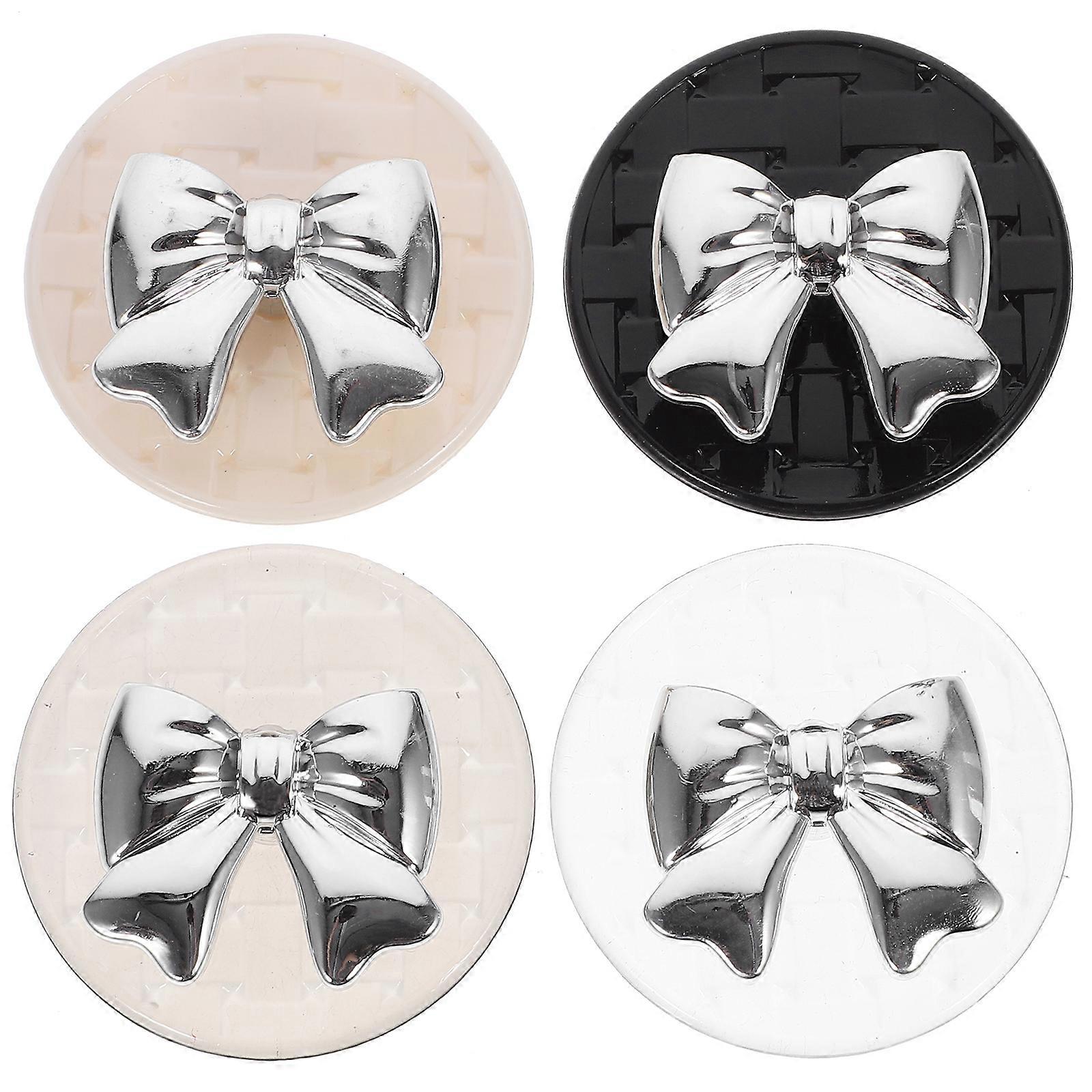 Adhesives Wall Hooks Decorative Towel Hook Wardrobe Accessory Wall Decor ABS Material 6.00X6.00X2.00cm 4Pcs