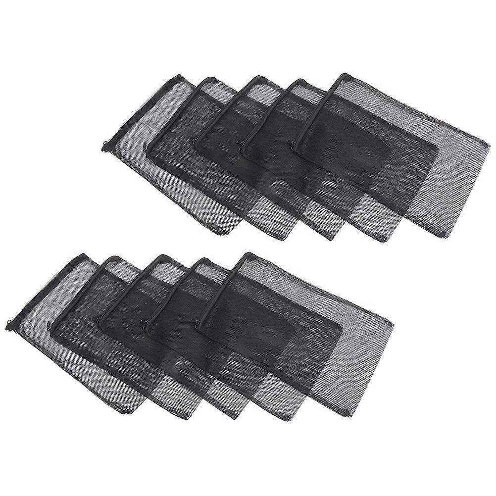 Mesh Bag Fish Tank Filter Bag Water Filtration Rectangular Polyester 10Pcs