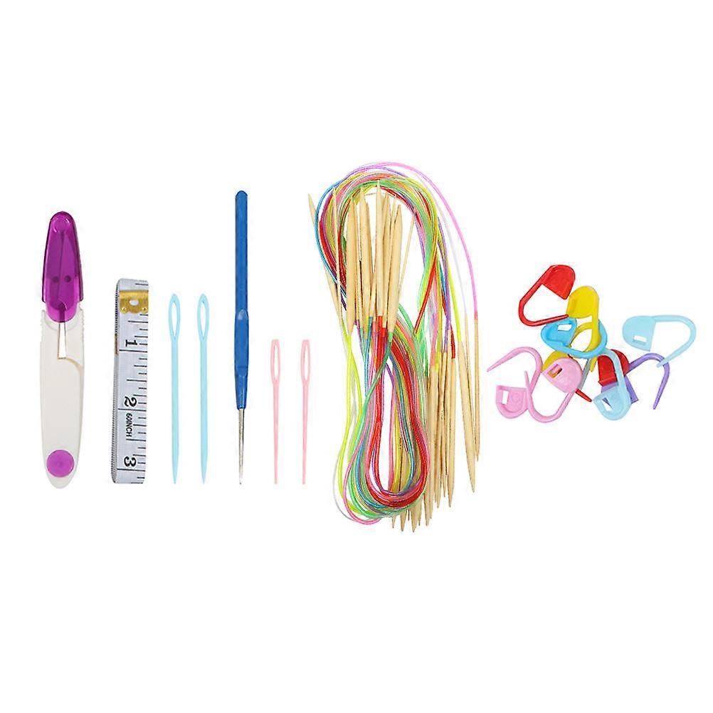 Round Knitting Needles Hobbyists 120cm Making Sweater Multi 1Set