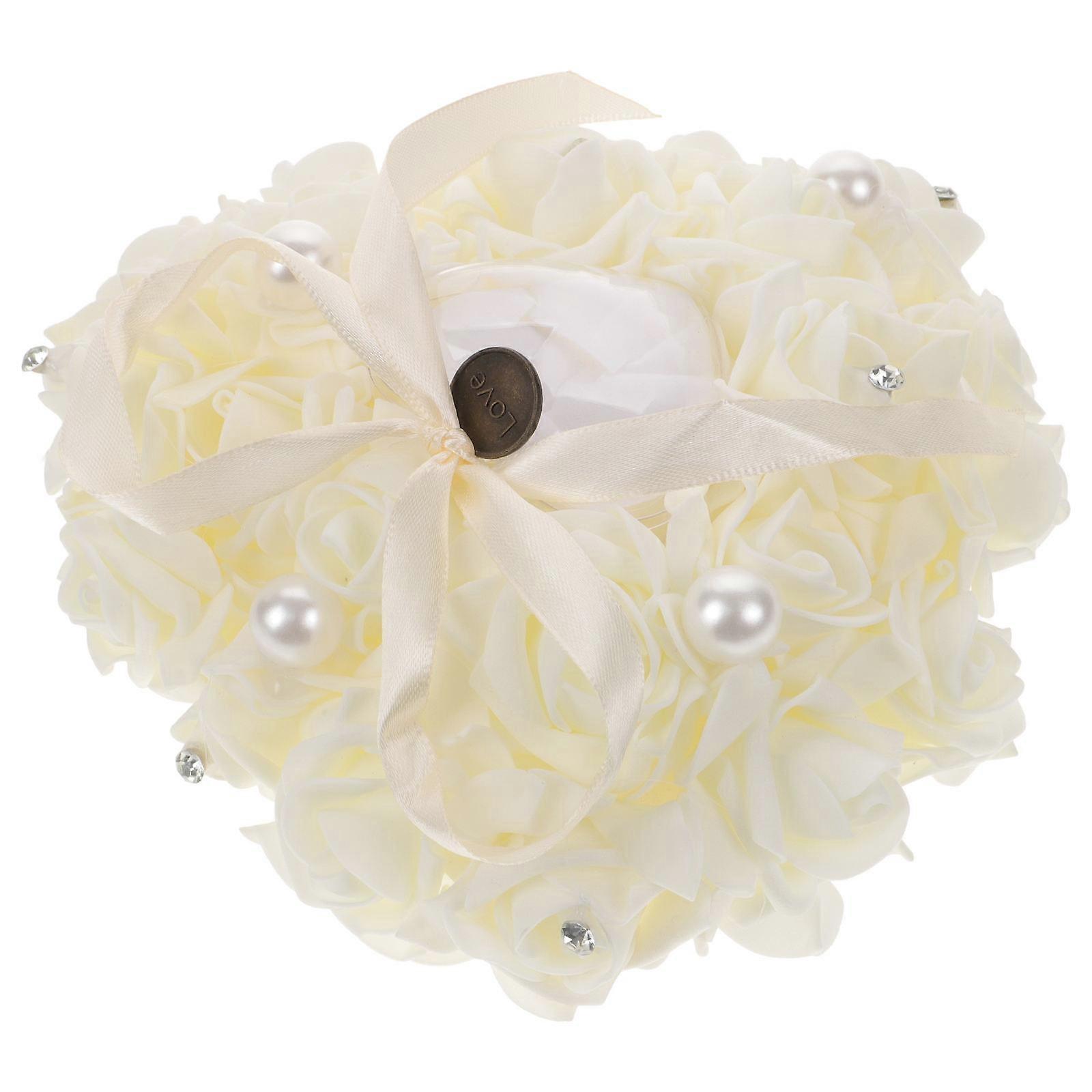 Romantic Ring Holder Cushion Create Romantic Atmosphere Wedding 19.00X19.00X7.50CM 1Set