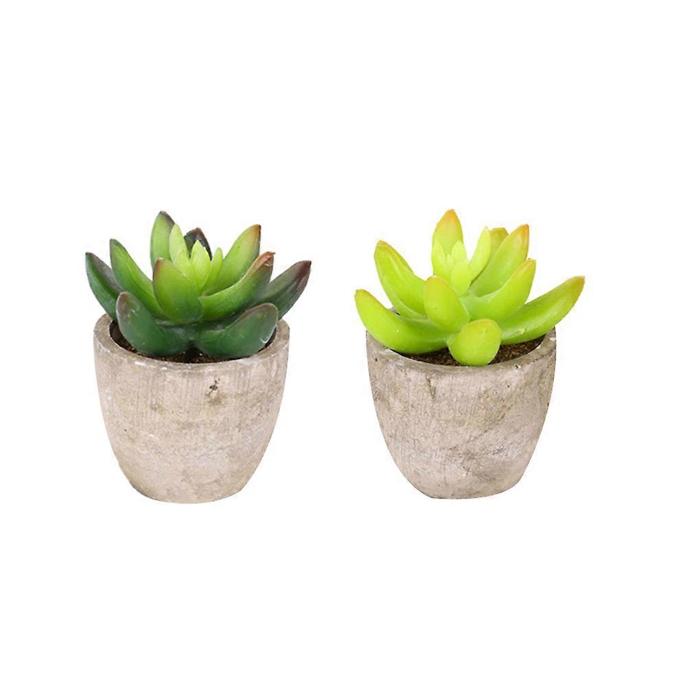 Artificial Fake Plants Ornaments Realistic Design for Indoor Decoration Balcony 2Set Yellow