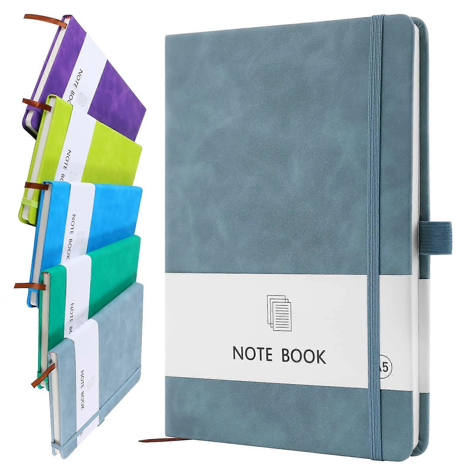 Notebook A5 Notebook PU Leather Notebook for Office Blue