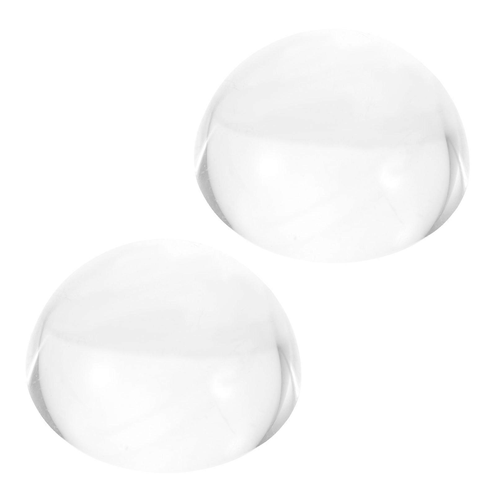 Paperweight Crystal Dome Weights Simple Elegant Stone Ornaments 2Pack