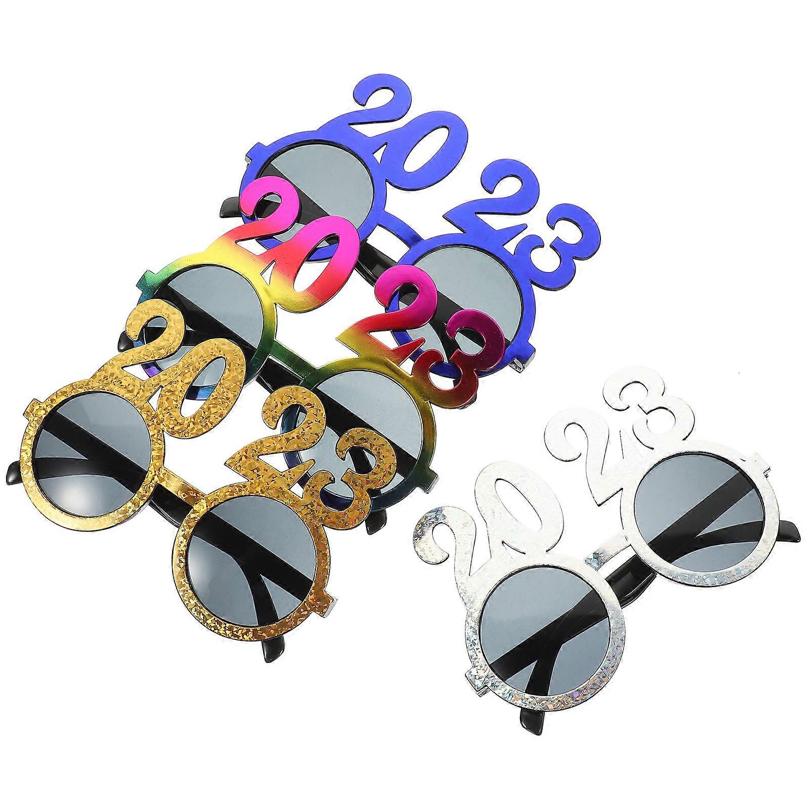 4pcs Funny Party Glasses Multi Function Decorative Eyewear for Year Celebrations Photo Props Festive Events