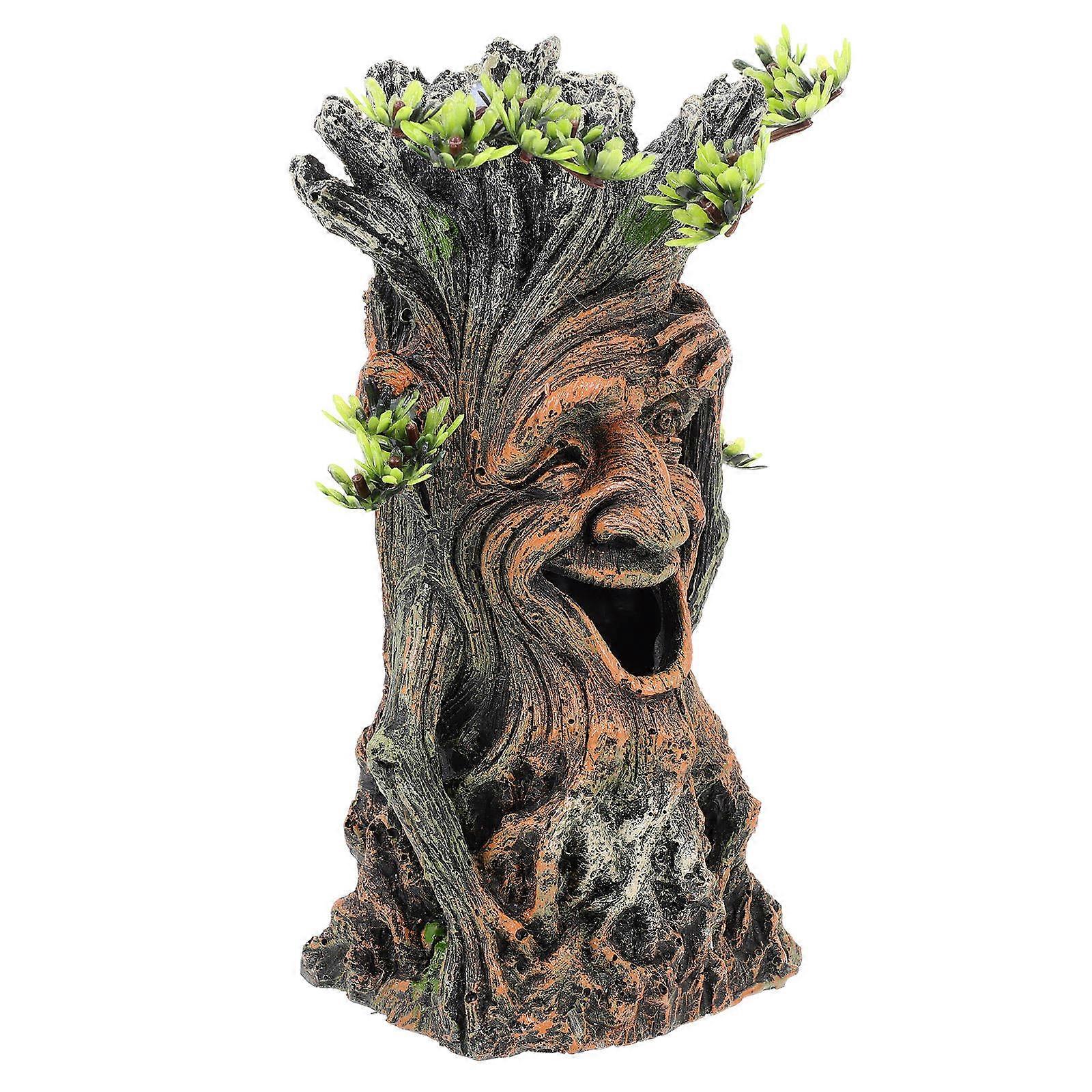 Artificial Aquarium Landscapes Fish Tank Resin Ornament Simulation Tree Shape Aquarium Ornament 1Pack