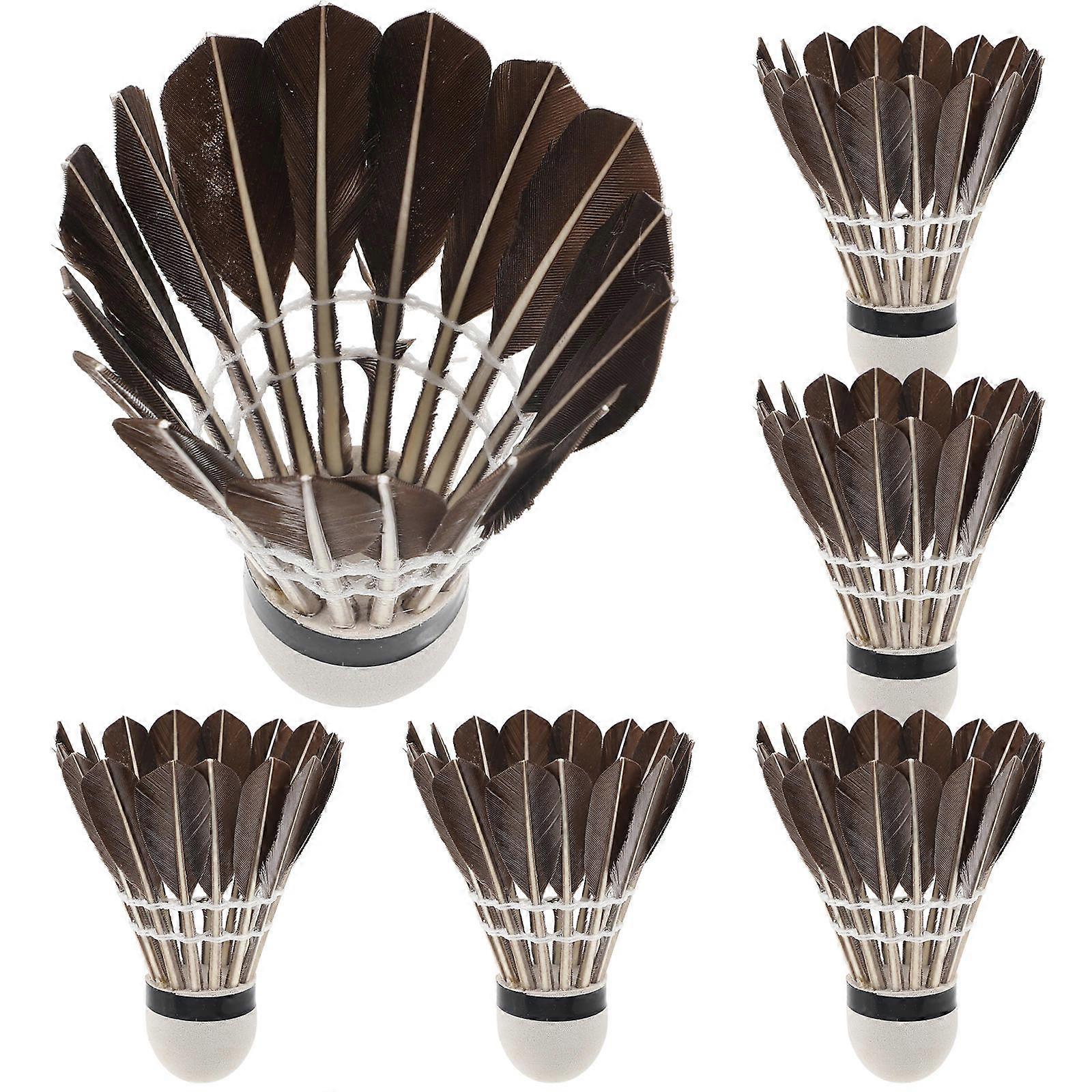 Taşınabilir Shuttlecocks Eğlence Fitness Ördek Tüyü Yetişkinler 6 Adet