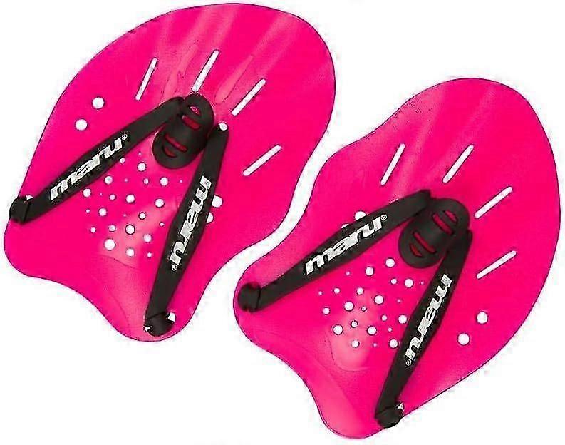 Adult swimming hand paddle, for pool training, strength building, suitable for beginners and professionals(Red)