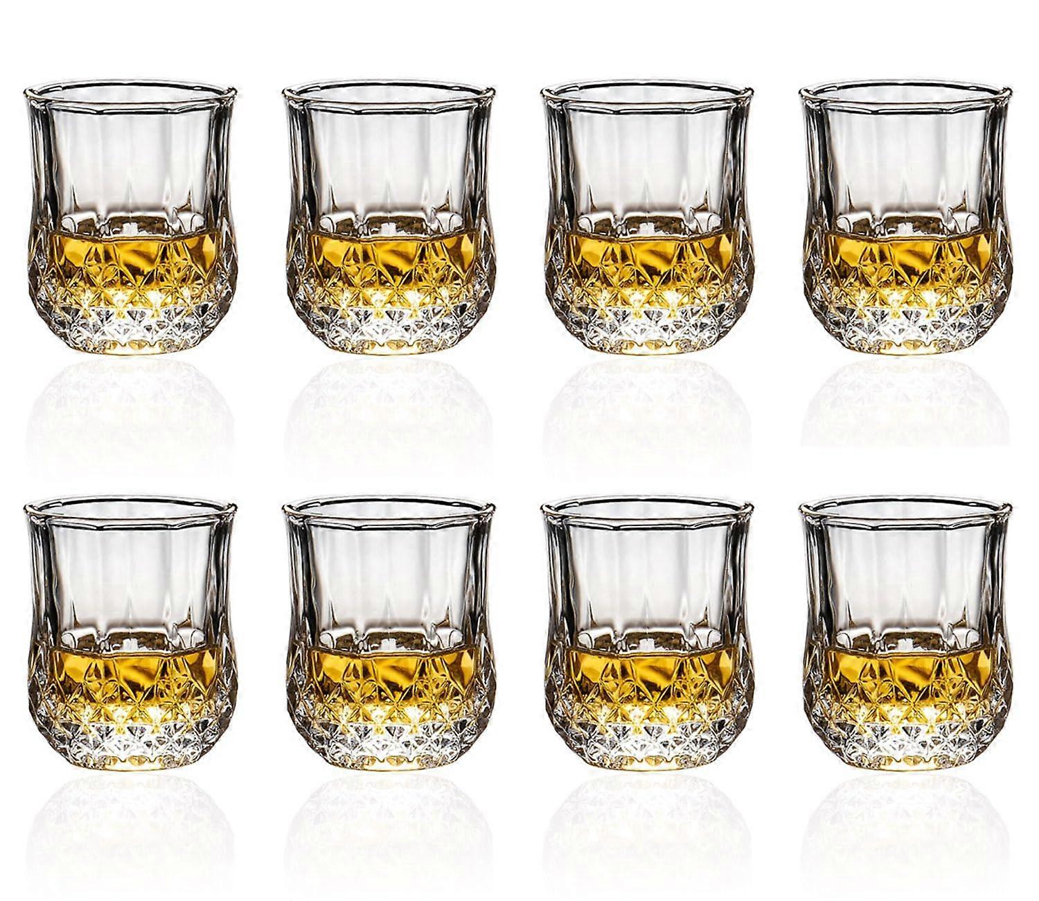 8 x 50ml Shot Glasses Set, Clear Liquor and Sherry Glasses, Durable Glassware for Parties K01
