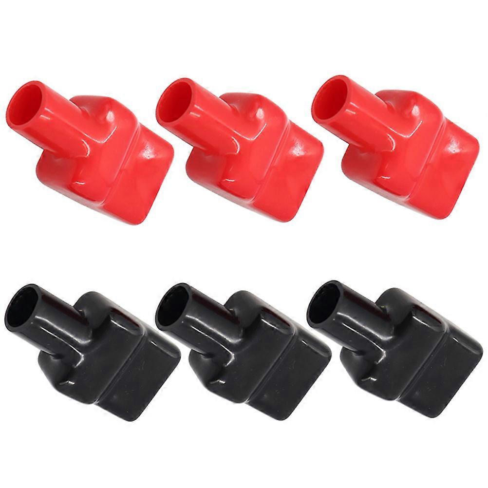 Battery Terminal Covers Protective Caps for Electronics Red Rubber 3 Pairs