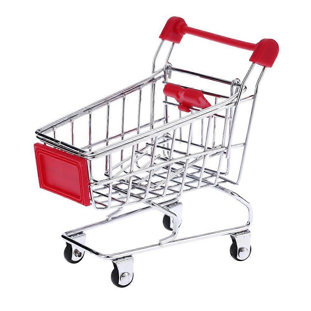 Mini Metal Shopping Cart for Pet Bird Parrot Parakeet Cockatiel - Small Size, Durable Construction, Ideal for Play and Exercise