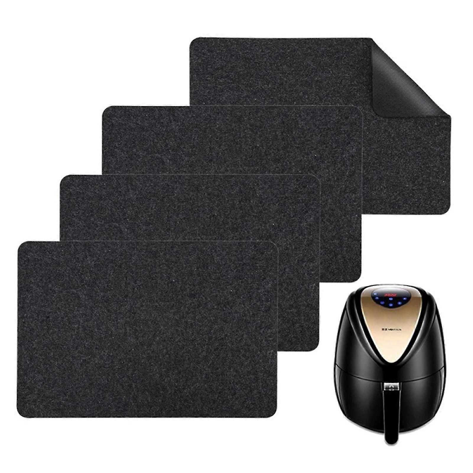 Heat Resistant Mat for Air Fryer Non-Stick Black Coffee Maker Stand Felt Mat for Home Office Marble Table