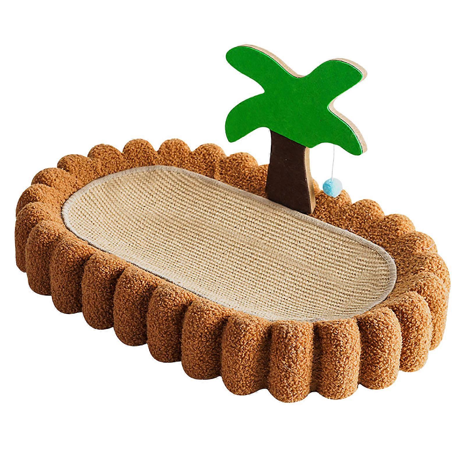Cat Scratcher Bed Coconut Tree Decoration Cat Scratching Pad Abrasion Resistant Sisal Pet Scratcher Lounge Bed for Home