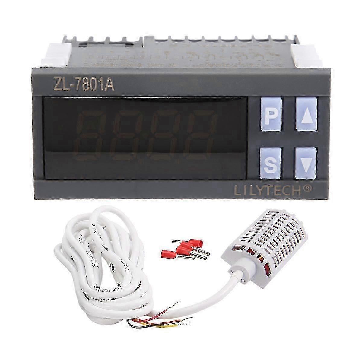 7801A Universal Temperature & Humidity Controller, Thermostat & Hygrostat, Black