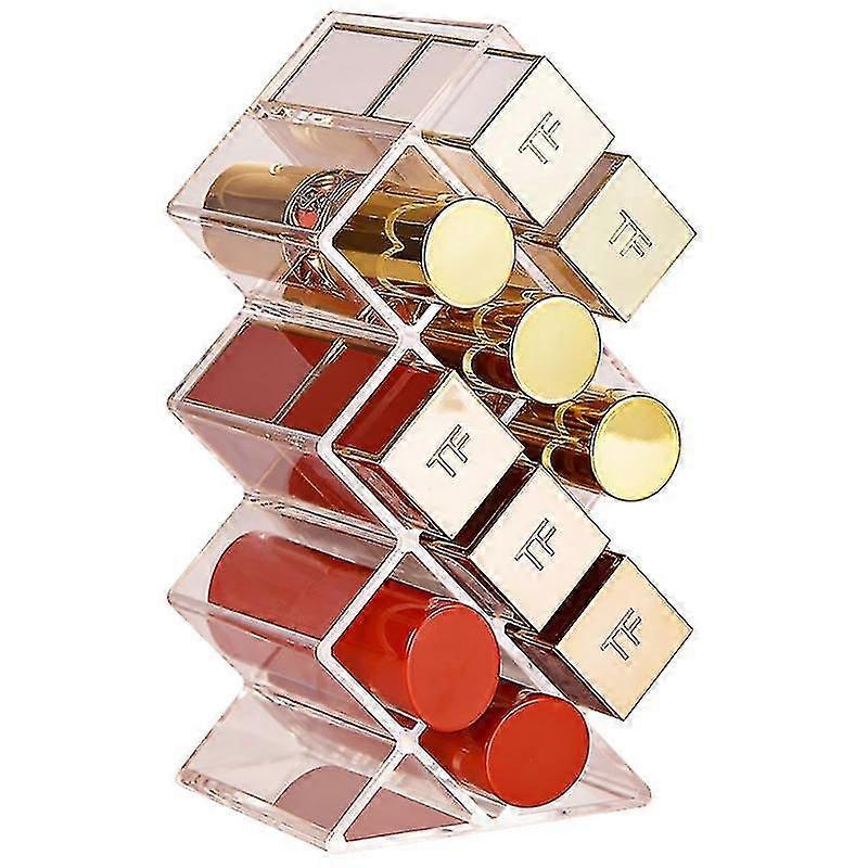 Lipstick Storage Box, 10-Compartment Cosmetic Display Rack, Storage Rack