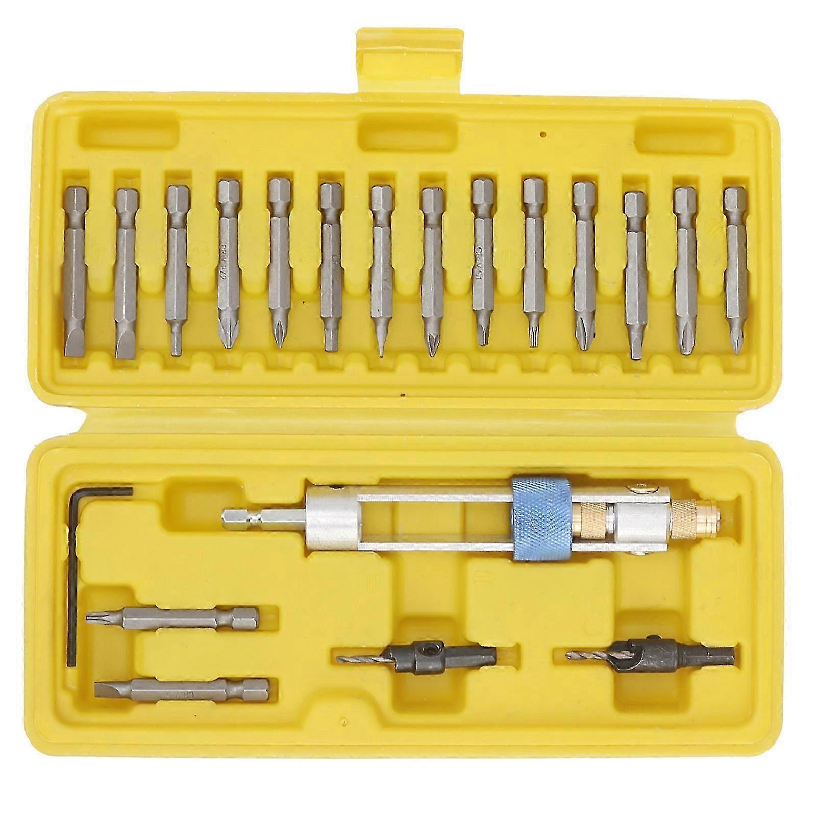 High-Speed Steel Screwdriver Bit Set for Countersunk Drilling Hardware Tool