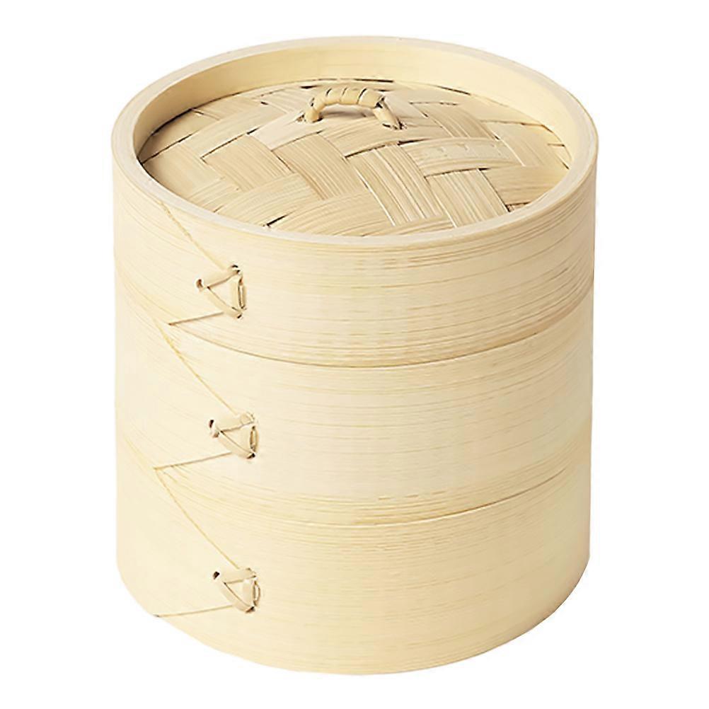 Traditional Bamboo Steamer for Chinese Dumplings and Vegetables 1Set