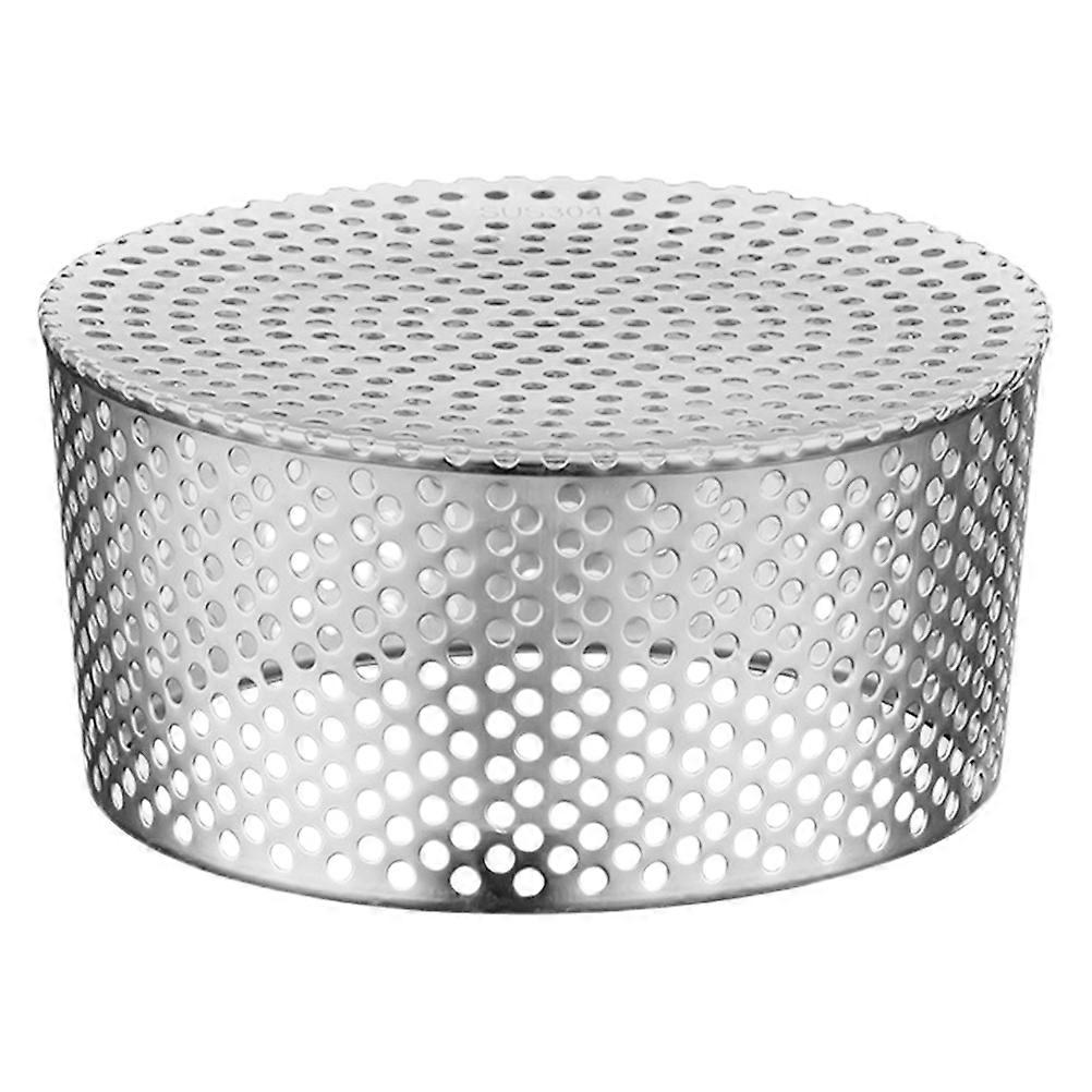 Stainless Steel Dome Drain Cover Gutter Guard for Outdoor Courtyard – Breathable Floor Drain Filter with Wall Insertion Design for Animal and Debris