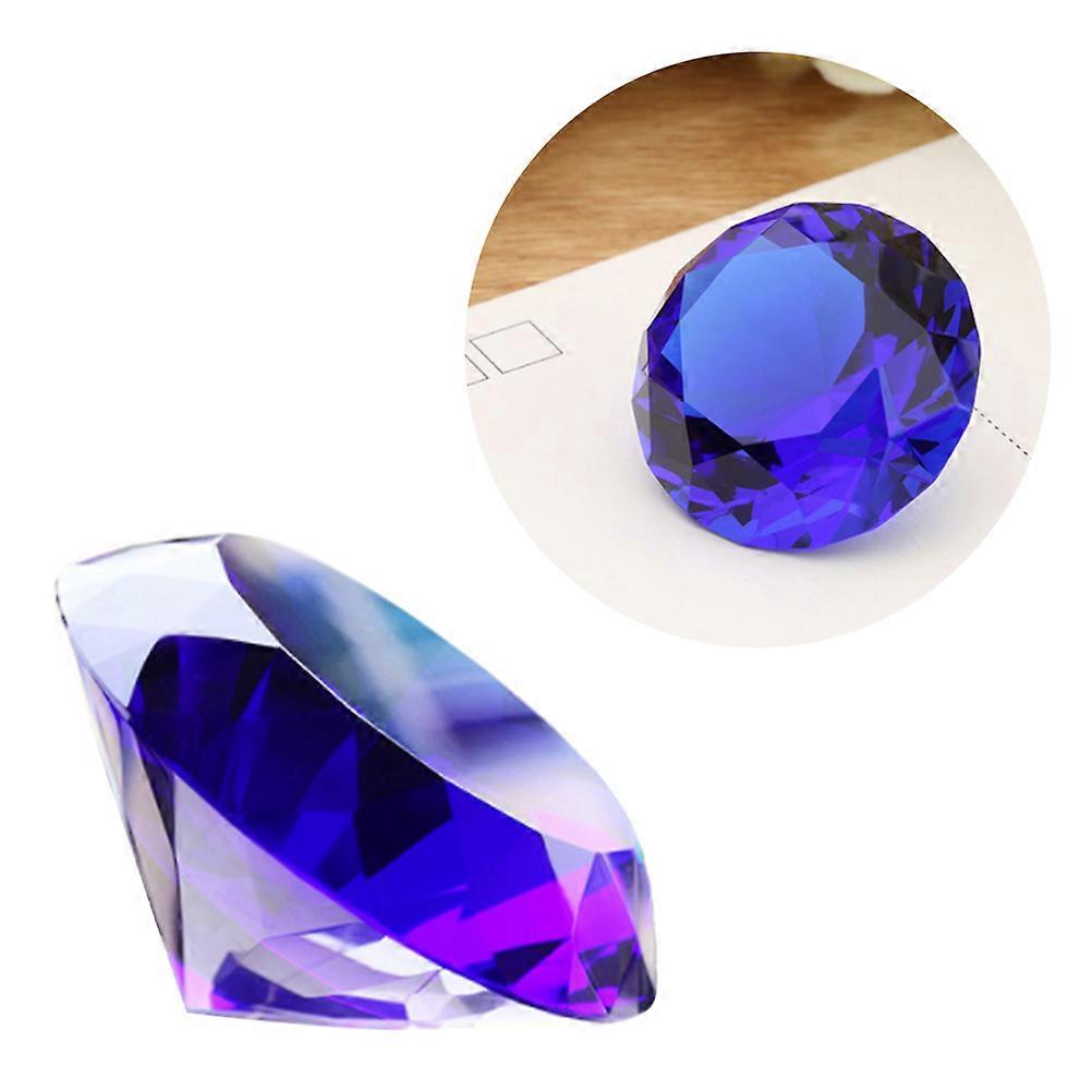 Wedding Diamonds Decor Blue Artificial Diamond Ornament 2Pcs Pack