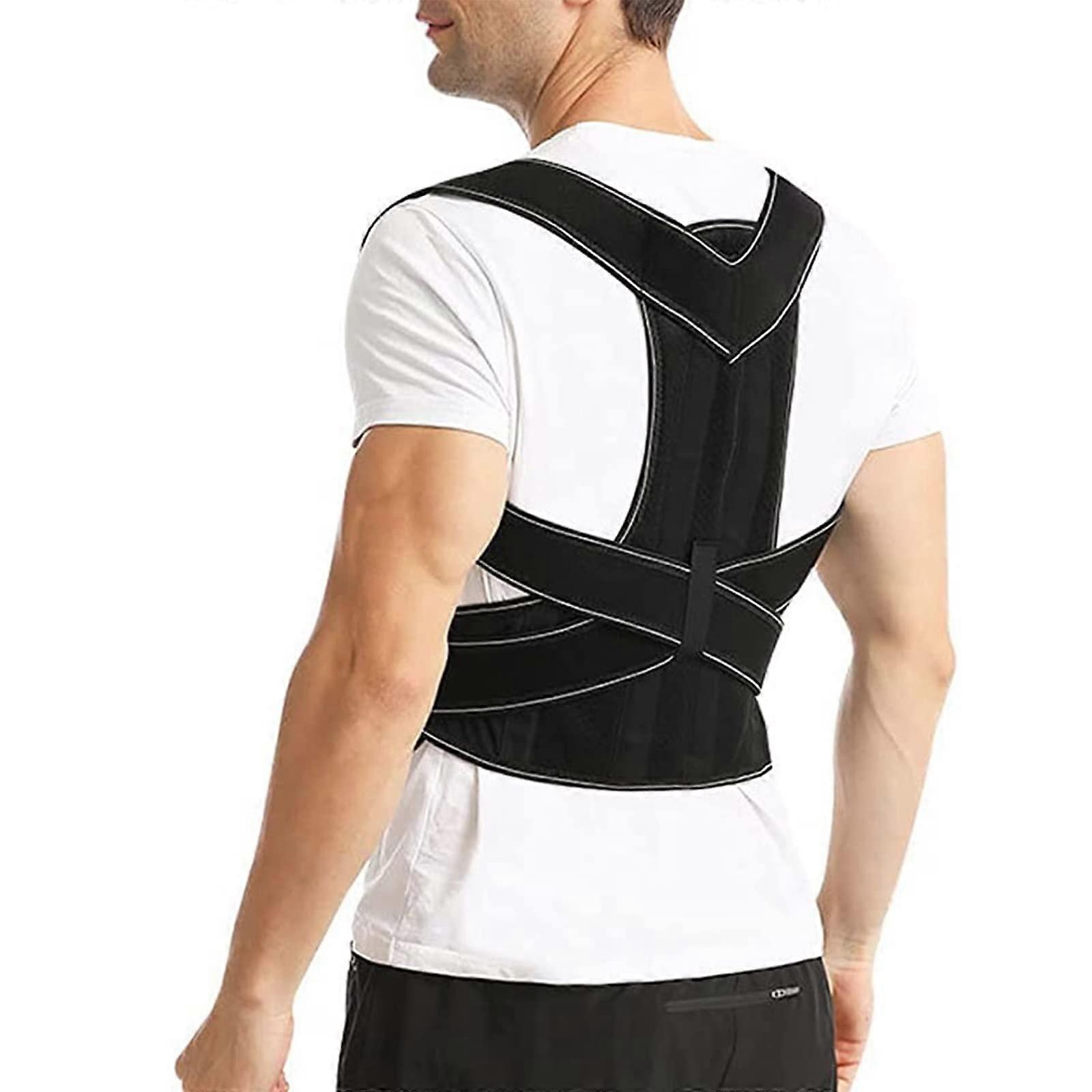 Back Correction Belt for Adults, Adjustable XX-Large Posture Brace, Anti-Buckle Shoulder and Chest Support (Color: A)