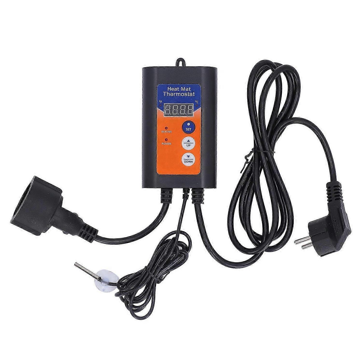 Heat Mat Thermostat LED 1000W Fahrenheit Celsius Switchable Digital Temperature Controller for Seed Germination EU Plug 230V