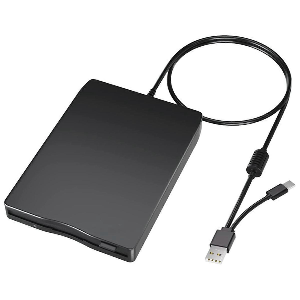 USB Floppy Disk Reader Floppy Disk Drive Dual Interface External USB C Floppy Disk Drive for PC Laptop Notebook Desktop