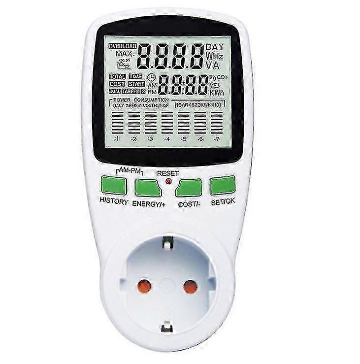 Electricity Meter for Balcony Power Plant, Mini PV System, Mini Solar System, Electricity Meter for Socket with 11 Monitoring Modes, 3680 W, Power Co