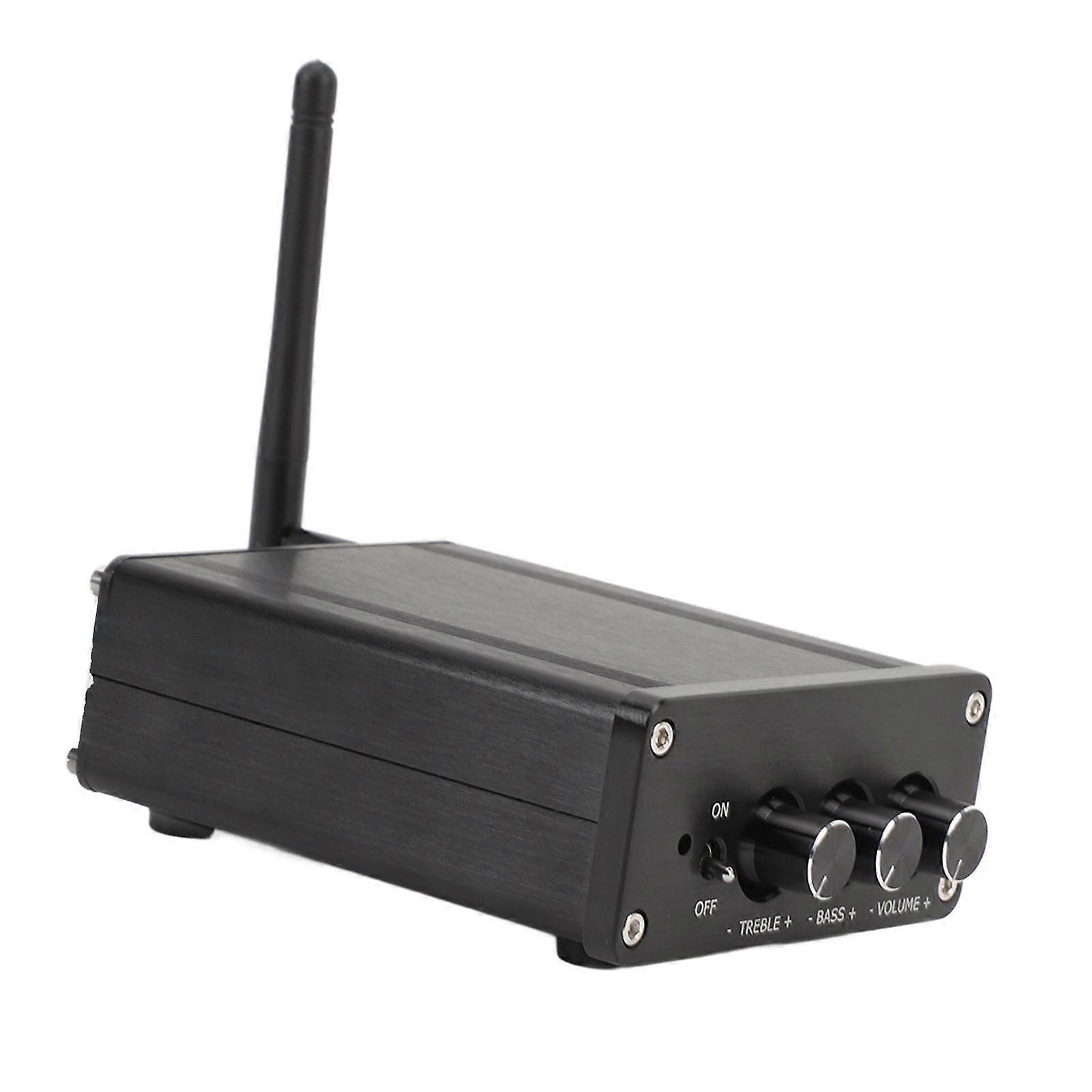 Bluetooth 5.2 Stereo Amplifier with Bass/Treble Control, TPA3116 IC, US Plug