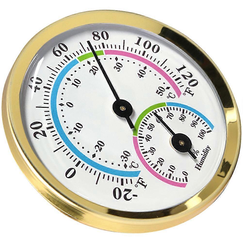 Golden Indoor Thermometer for Home Use with Hygrometer Functionality