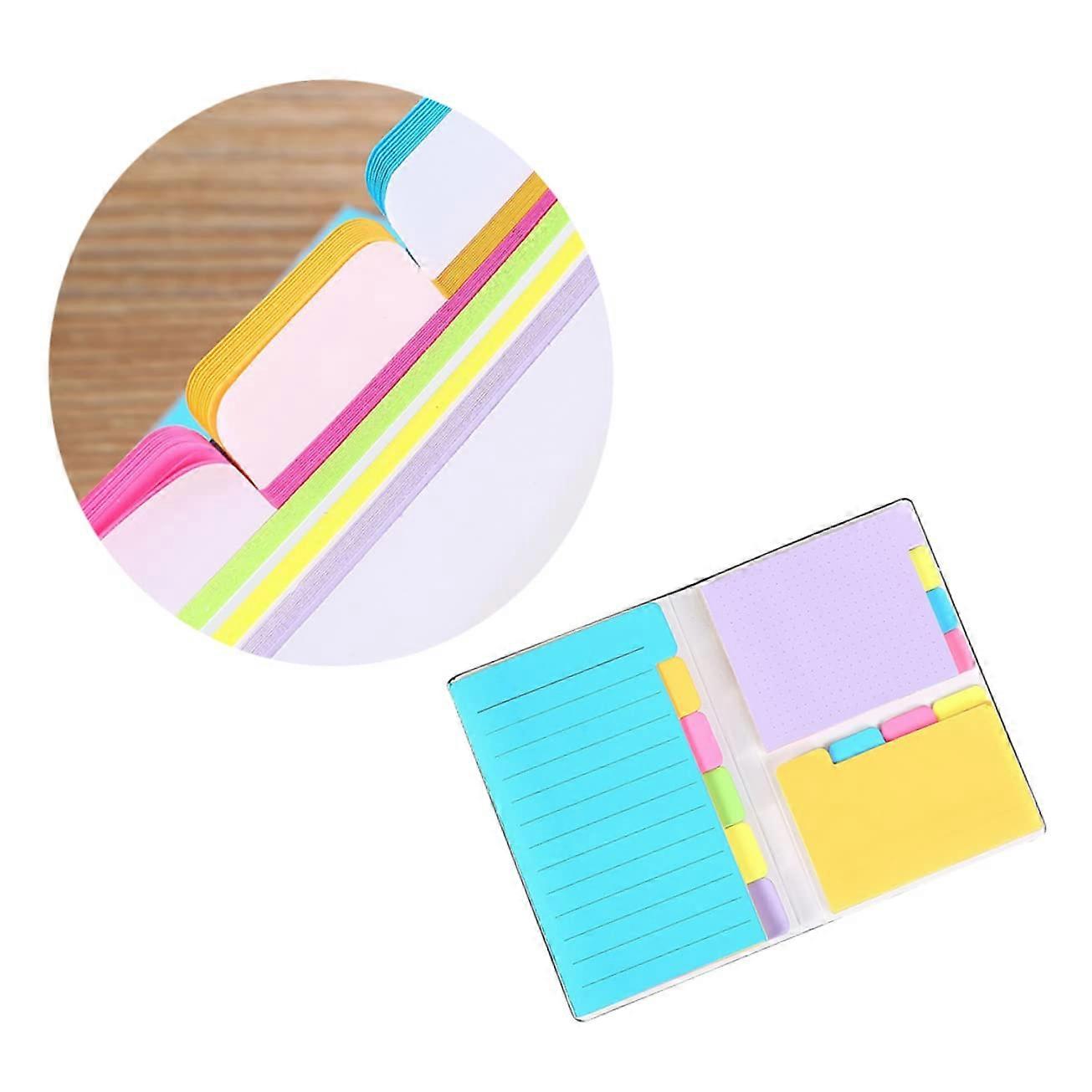 Colorful Self-Adhesive Paper Notes Pad For Home Office And School Reusable Memo Stickers
