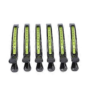 6pcs Professional Hair Clip Portable Home Salon Sectioning Hair Clip Set Styling Tool for Haircut(Black Green )YMMR)