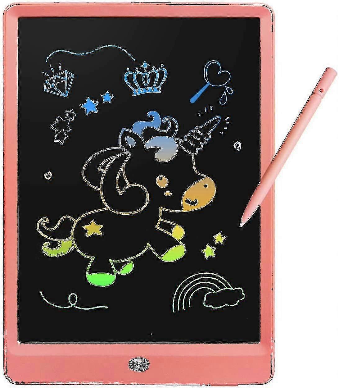 キッズLCDライティングボード10 "女の子のための3-7歳の消去可能な描画玩具(ピンク)
