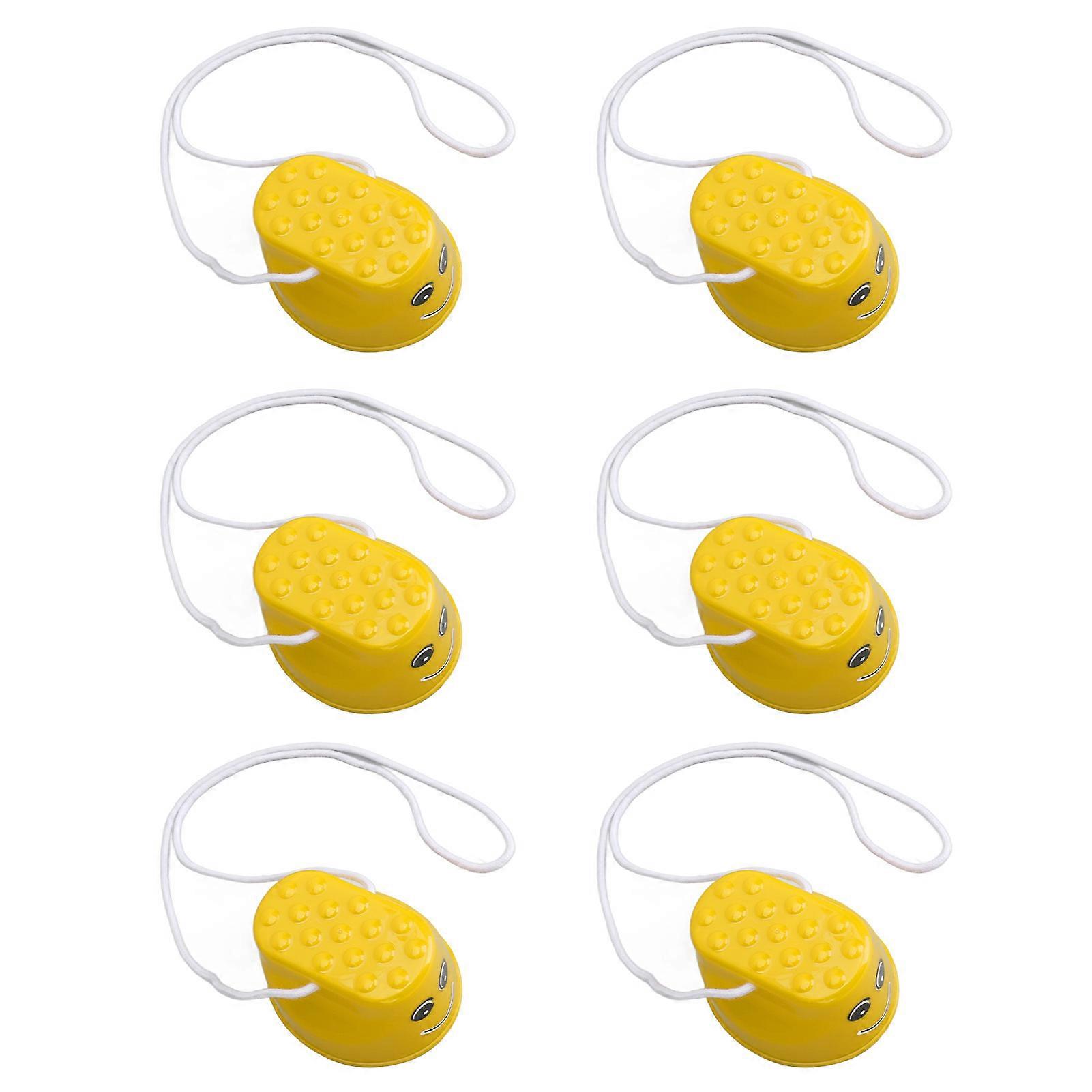 6pcs Kids Stepper Toy Improve Coordination nce Training Walking Stilts for Outdoor Play Yellow