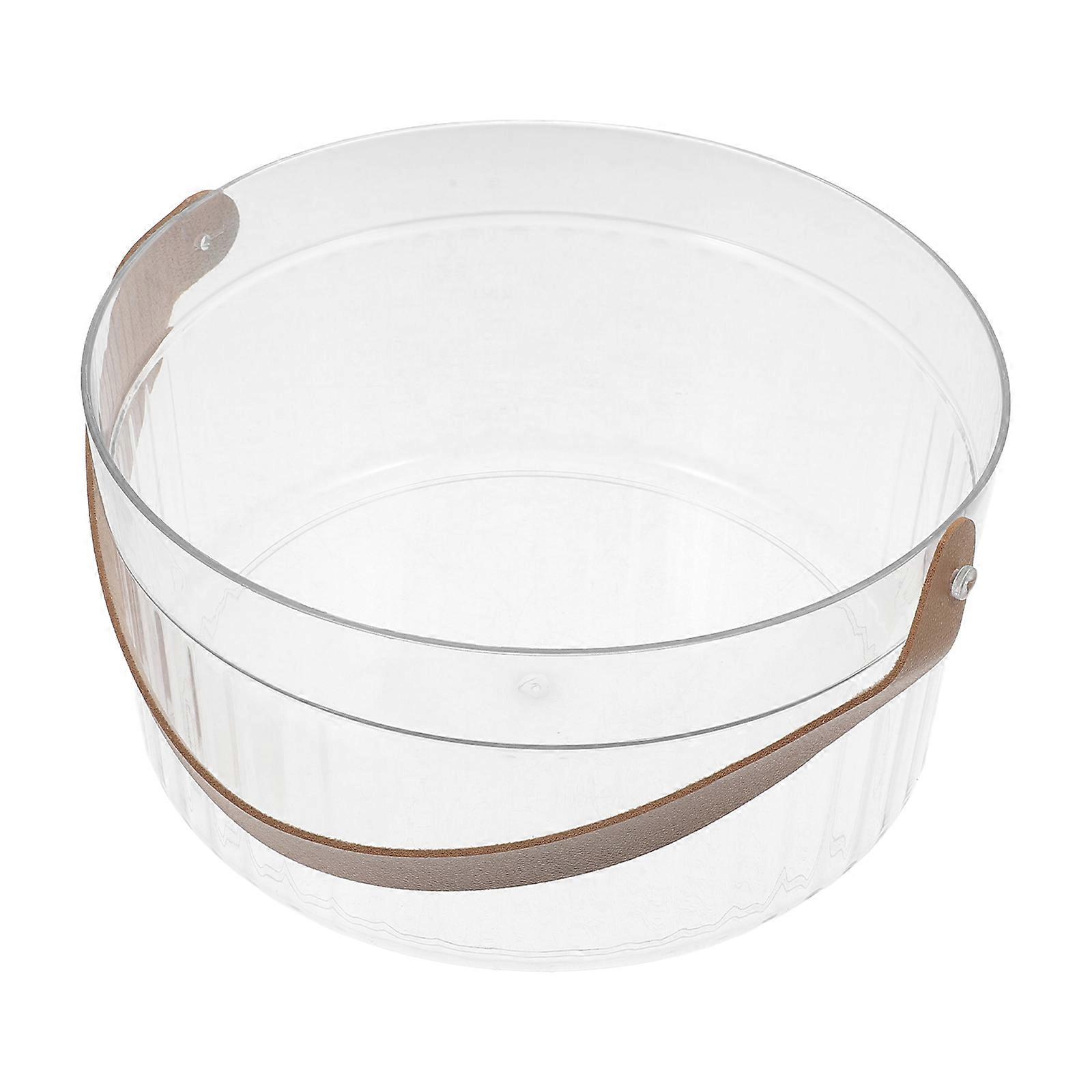Bucket For Drinks Acrylic Clear Bucket Drink Tub Transparent Rectangular Handheld Design For Parties 1Pack