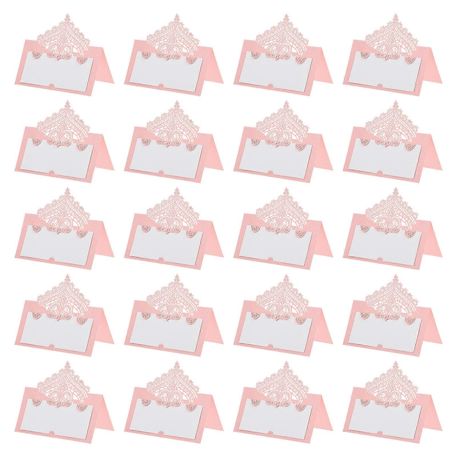 Seating Place Cards Holders Professional Festival Seating Identification Pink 9X7.5X2cm Simple and Practical 20Pcs