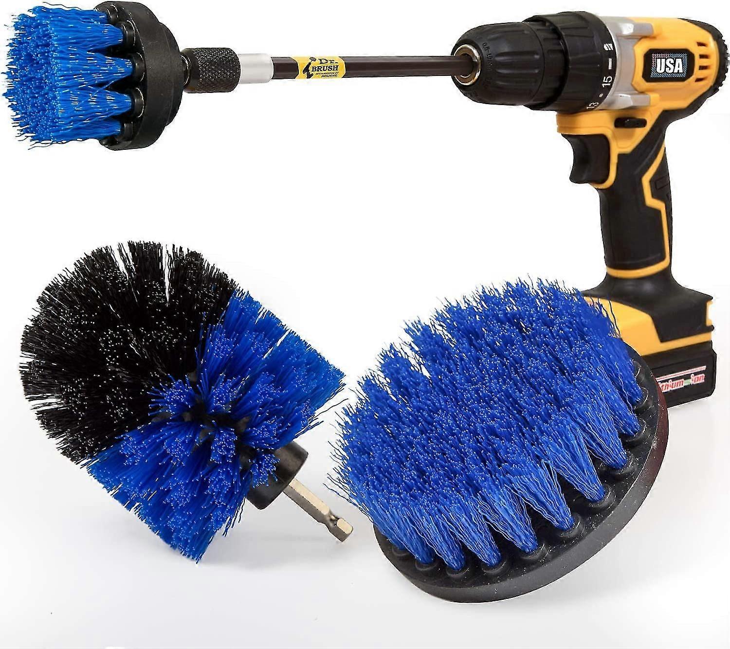 Drill Brush 4 Pack Blue Cleaning Brush