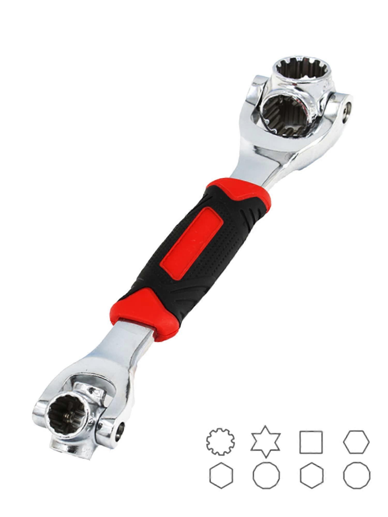 Universal Socket Wrench 48 in 1 Ratchet Tool, 360º Rotatable Head, 8 to 19 mm CRV Steel for Home and Auto Repairs