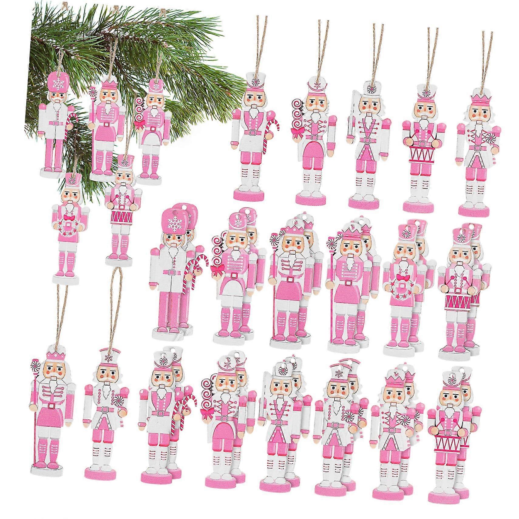 36 pieces Nutcracker Christmas ornaments, partially made of wood, hanging tree figurines