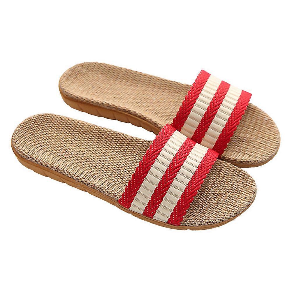 FlatSole Slippers For Indoor Wear NonSkid Summer Use 1Pair Red 55Us