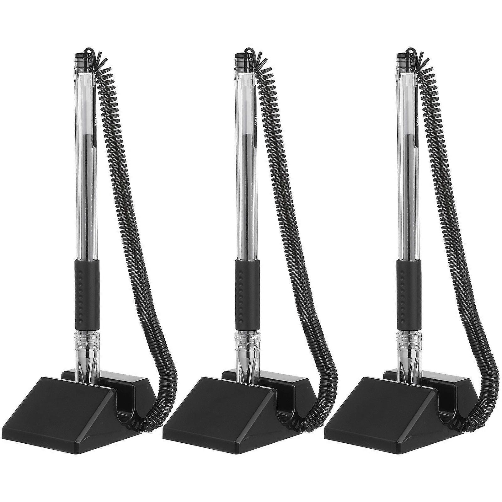 Office Counter Pen Adhesive Backing Cylindrical Design Bank Counters 3Pcs