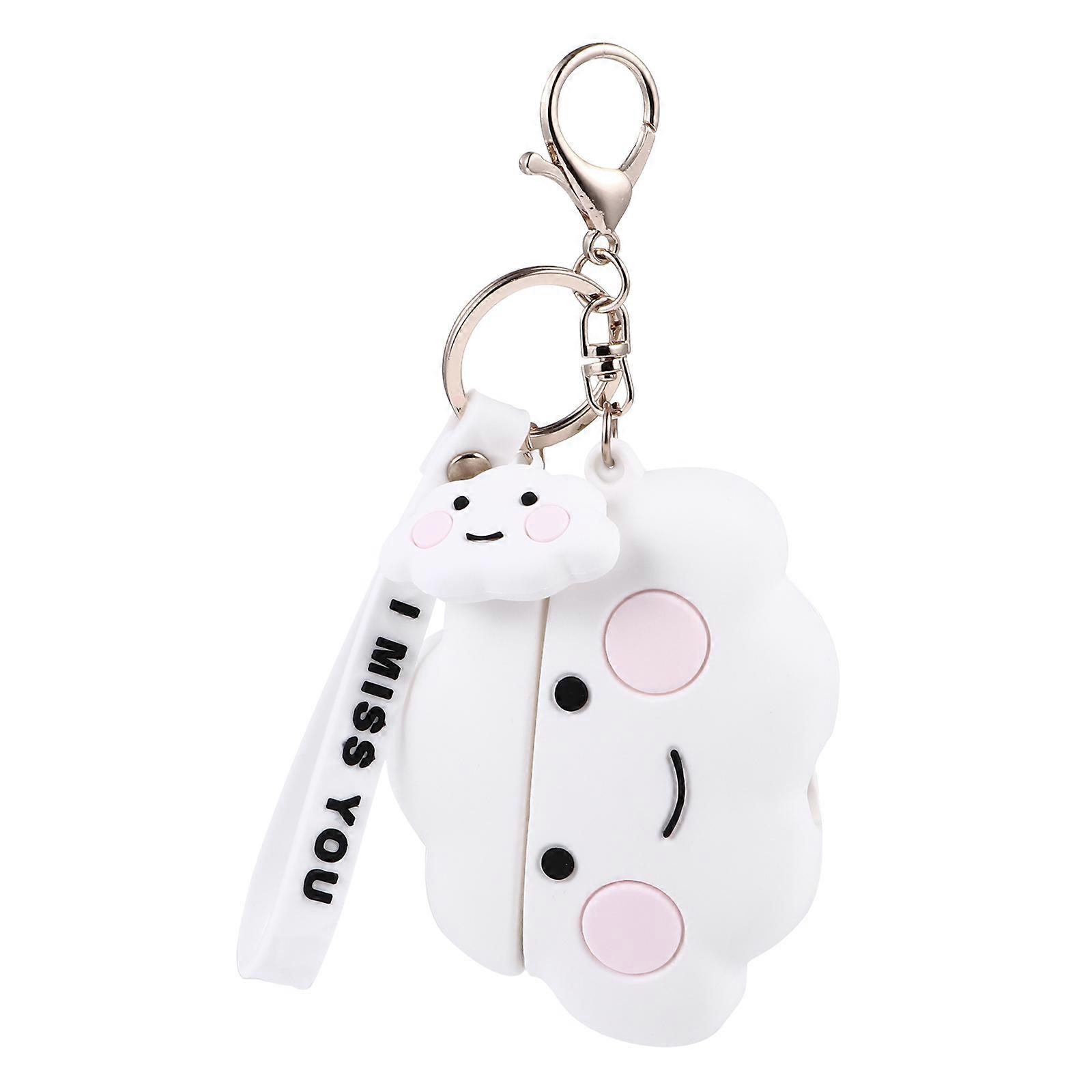 Cloud Shape Earphone Protector Walking White Silicone Portable Design Protective Cover 1Pc