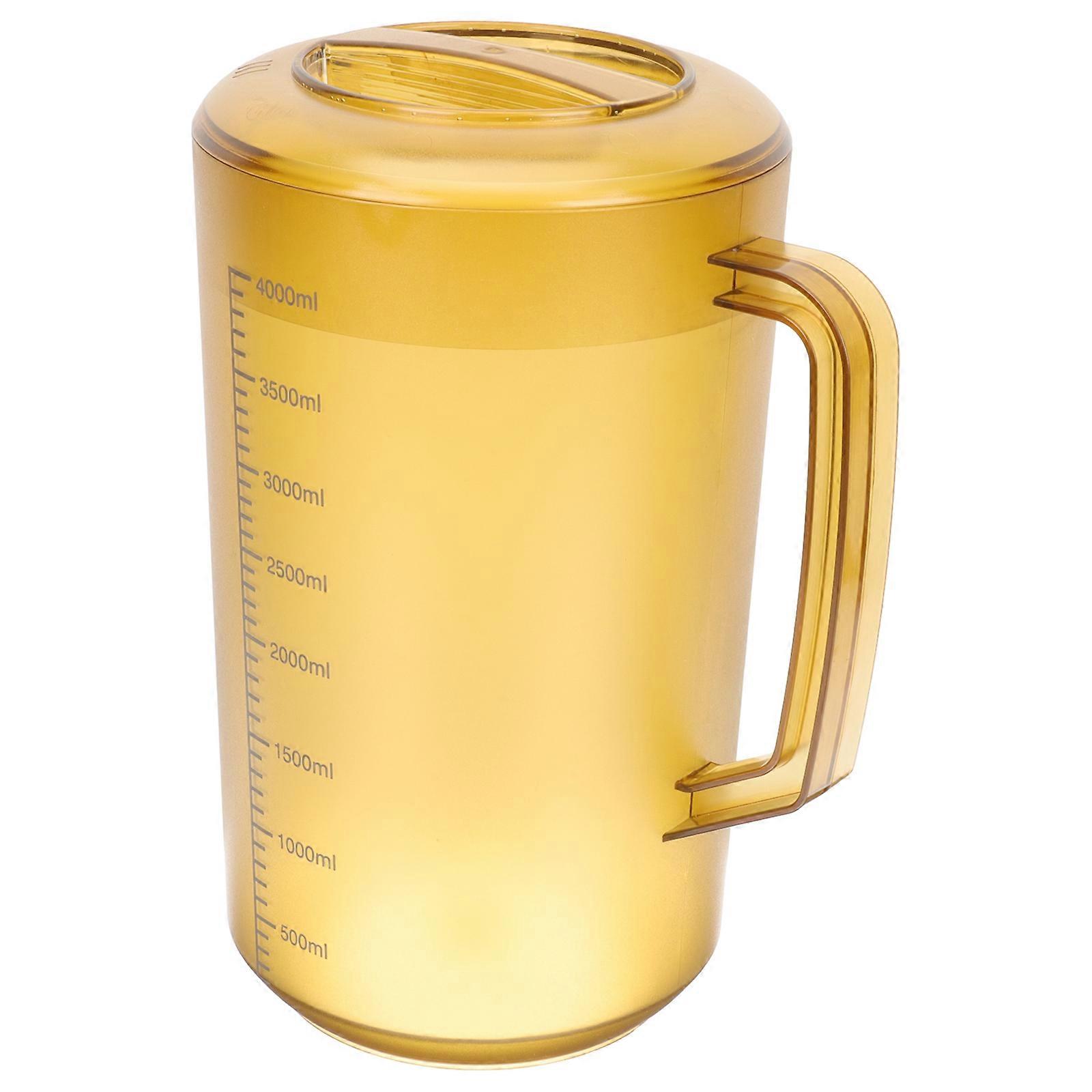 Khaki Acrylic Water Pitcher with Scale Design for Home Use Lightweight and 1.7 L