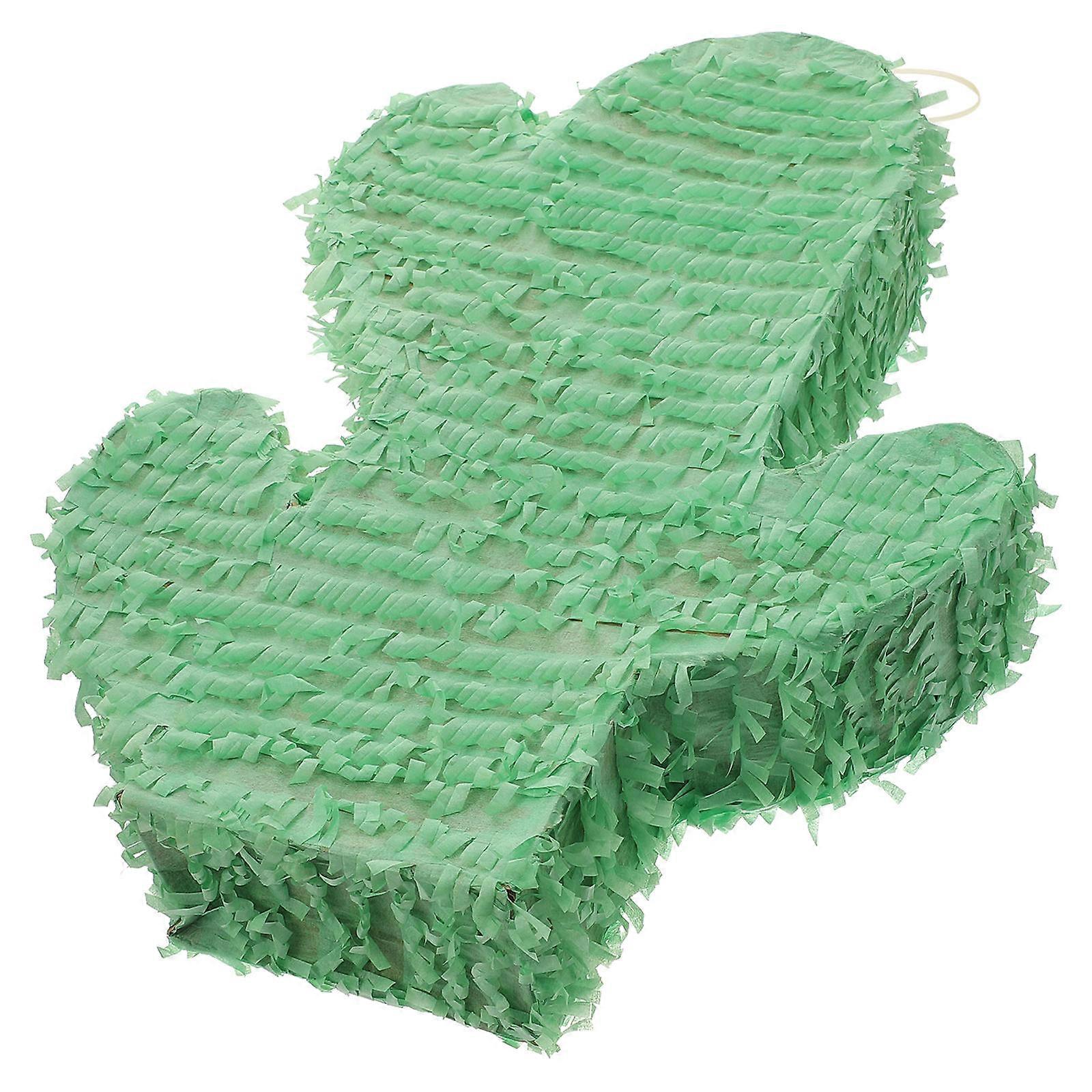 Green Cactus Pinata for Party Use Made of Paper Great for Birthday Parties and Cinco De Mayo