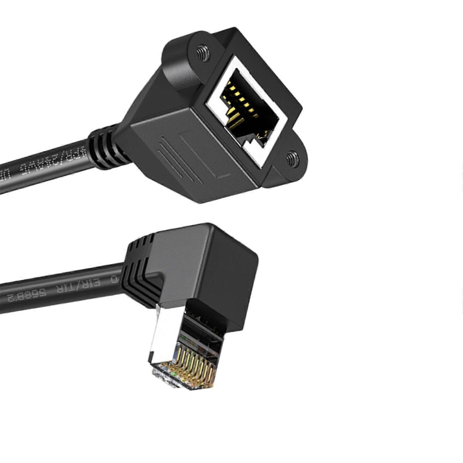 Cat6 Ethernet Cable Extender Cable 1000Mbps Multiple Directional RJ45 Adapter Shielded Connectors Compatible Cat5e Multicolor
