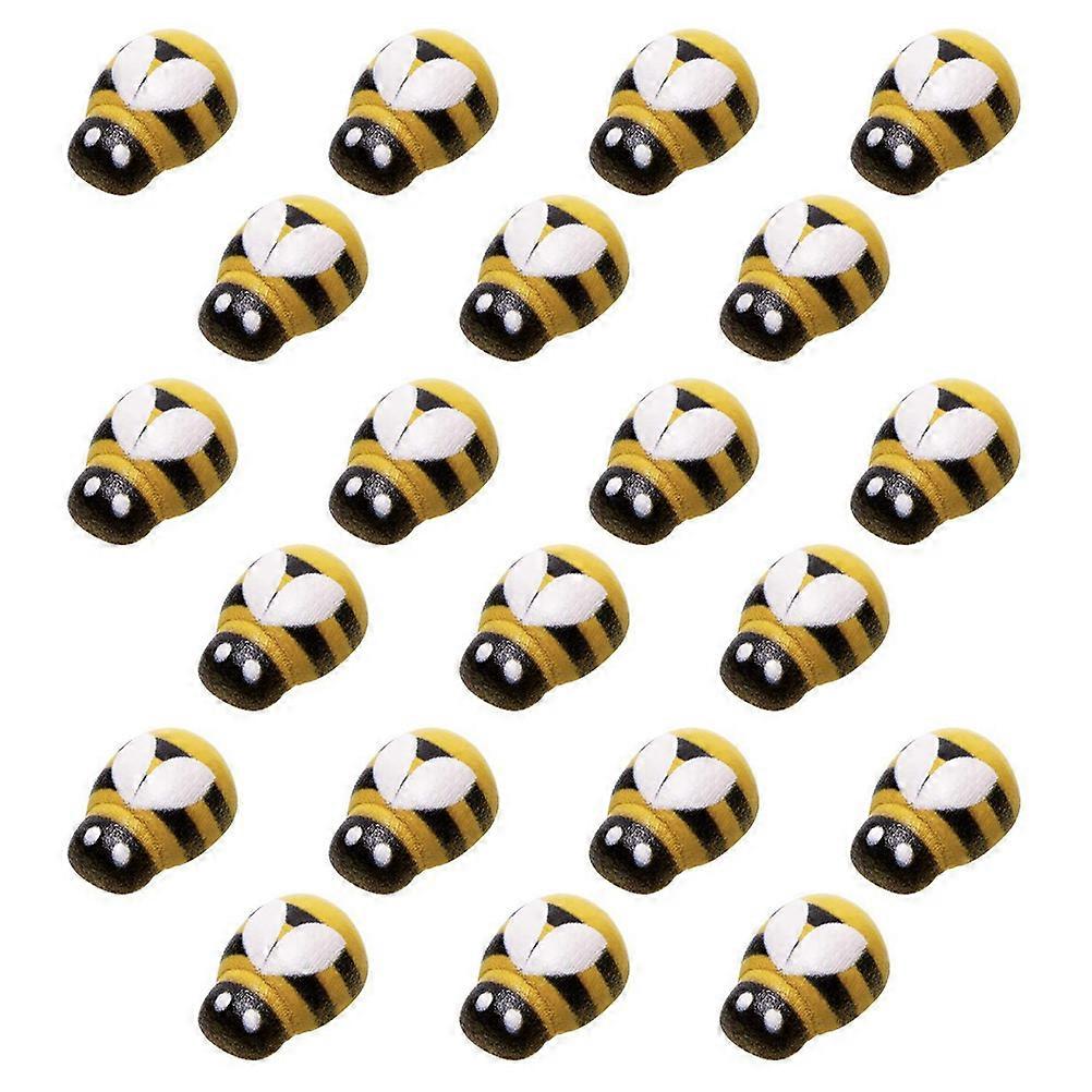 DIY Honeybee Decor with Synthetic Material for Home and Crafts Yellow Color Adds Fun to Any Scene 100pcs