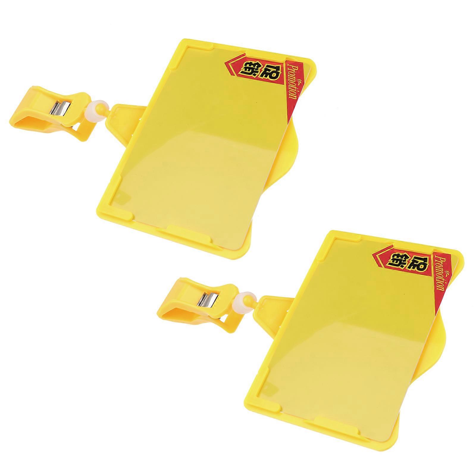 2 Pcs Lightweight Price Tag Holder Display Clip for Retail Stores and Supermarkets – Versatile Sign Stand for Menu, Photos, Cards, and Merchandise